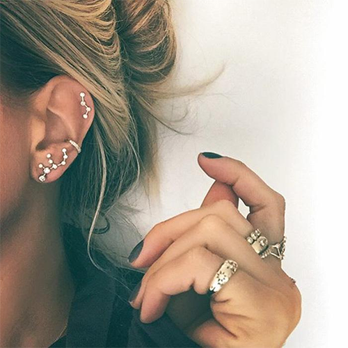 Zodiac 2025 constellation earrings